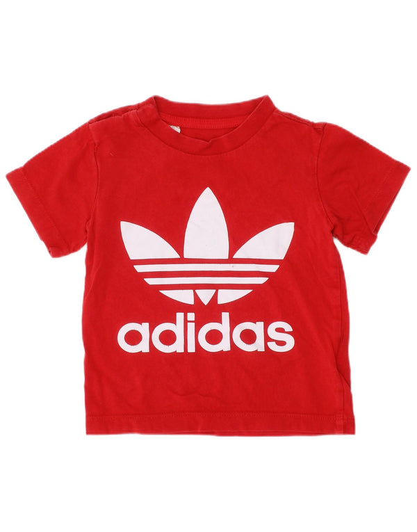 Adidas T-shirt graphique bébé garçon 12-18 mois rouge coton