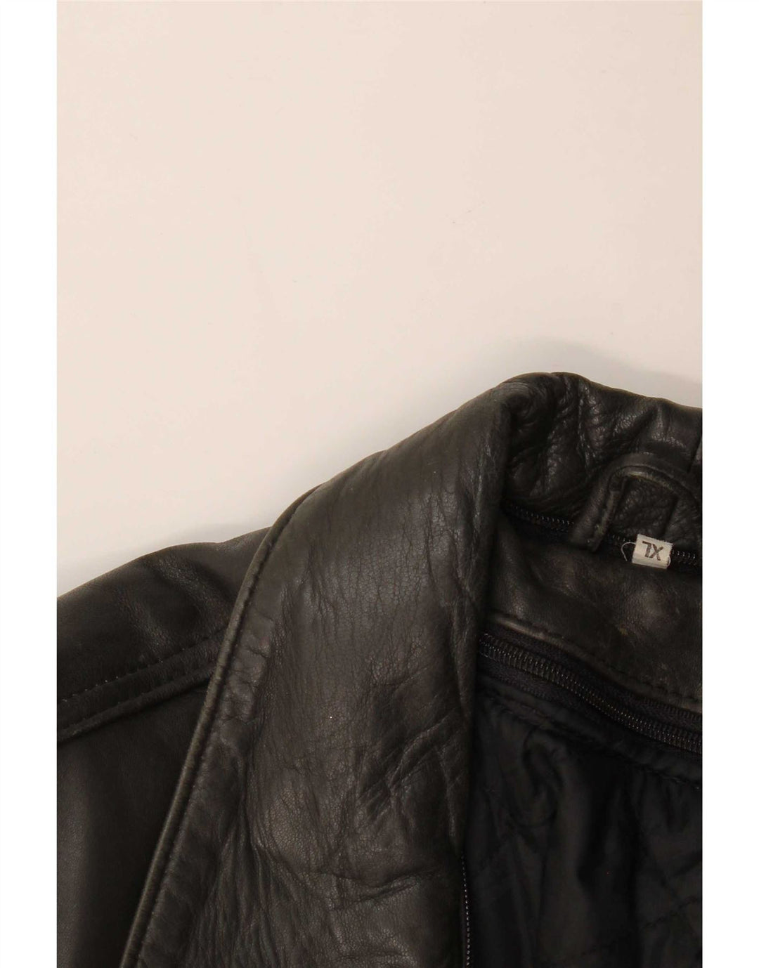 veste en cuir homme vintage UK 42 XL Noir