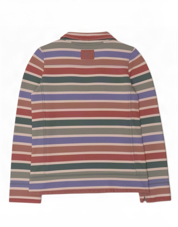Fat Face Sweat-shirt 1/4 zippé pour femme UK 10 Petites rayures multicolores