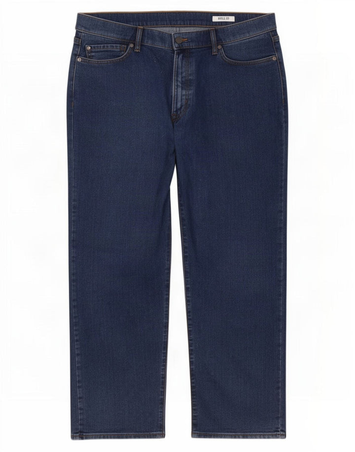 Marks & Spencer Jean droit régulier pour homme W42 L27 bleu coton