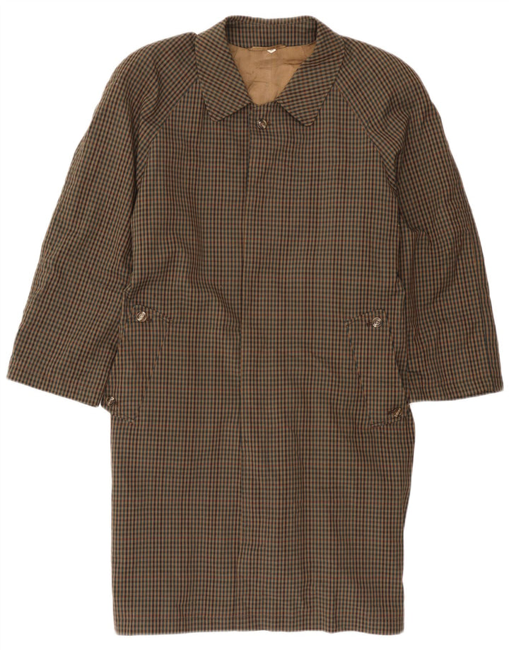pardessus femme vintage UK 18 XL Brown Gingham