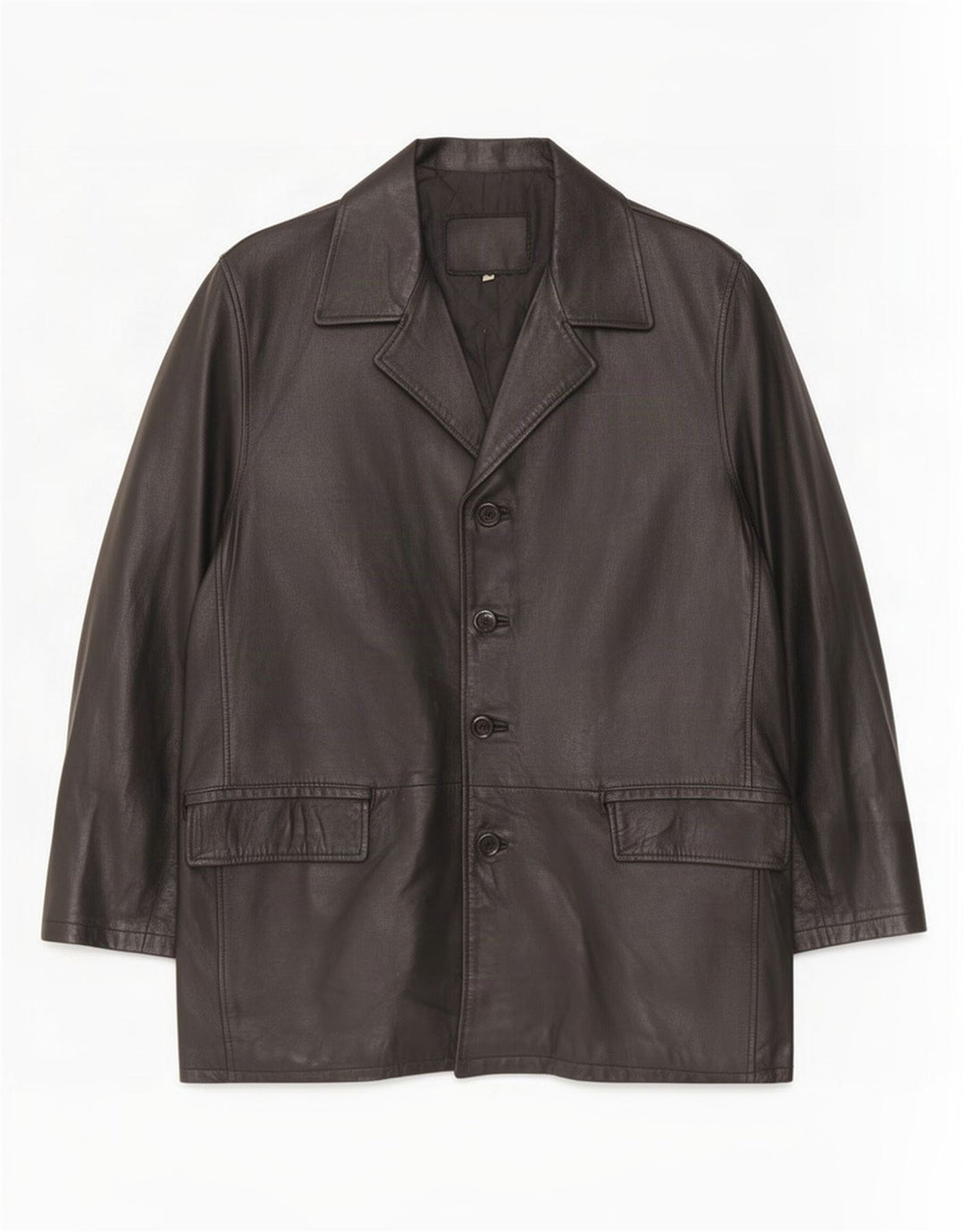 manteau en cuir homme vintage UK 40 Grand Noir