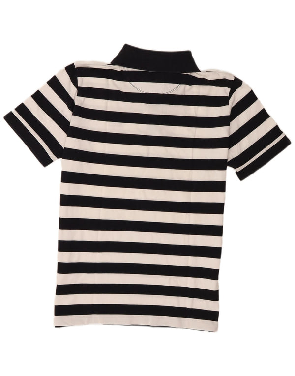 Hugo Boss Polo XL en coton rayé bleu marine