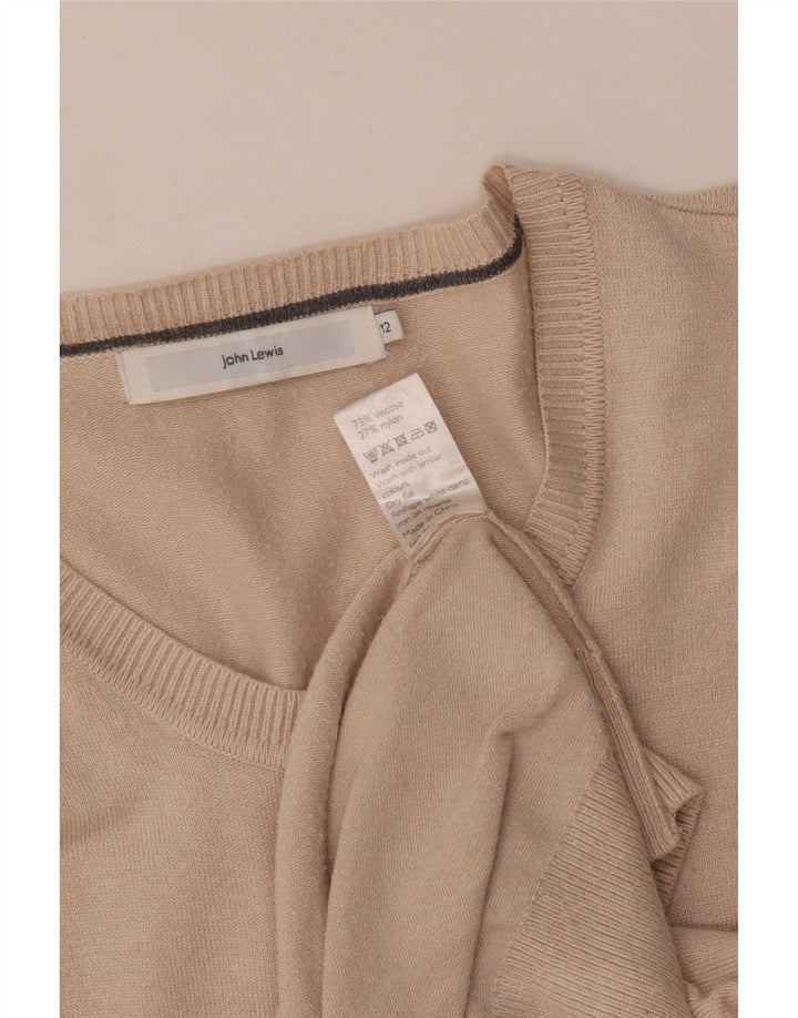 John Lewis Cardigan pour femme UK 12 Viscose beige moyen