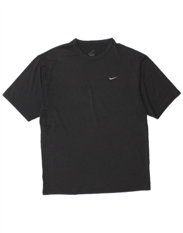 Nike Hommes Dri Fit T-Shirt Haut Noir Moyen Polyester