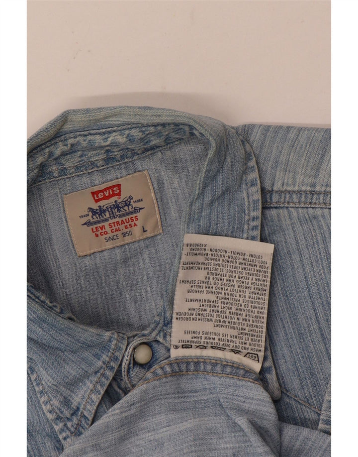 Levi's Chemise en Jean Homme Bleu à Rayures Larges en Coton