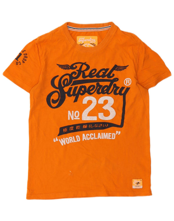 Superdry T-Shirt Graphique Homme Orange Moyen Coton