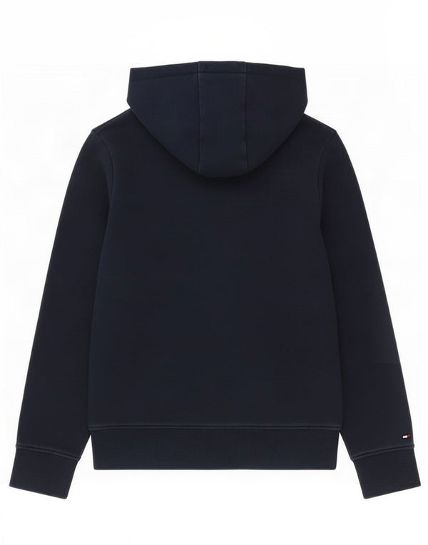 Tommy Hilfiger Pull à capuche graphique pour garçon 9-10 ans Bleu marine Coton