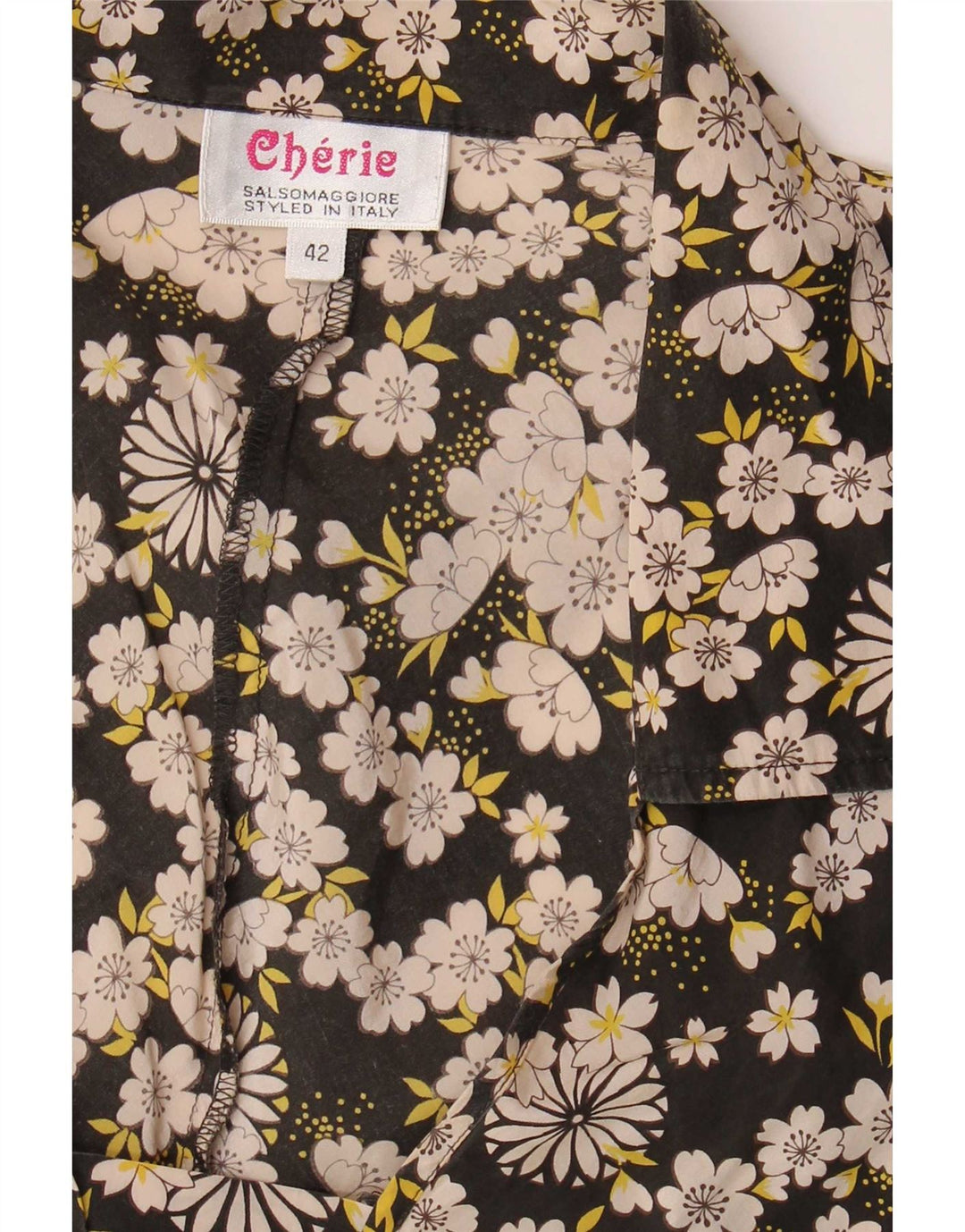 cherie Chemisier Femme Top IT 42 Medium Noir Floral