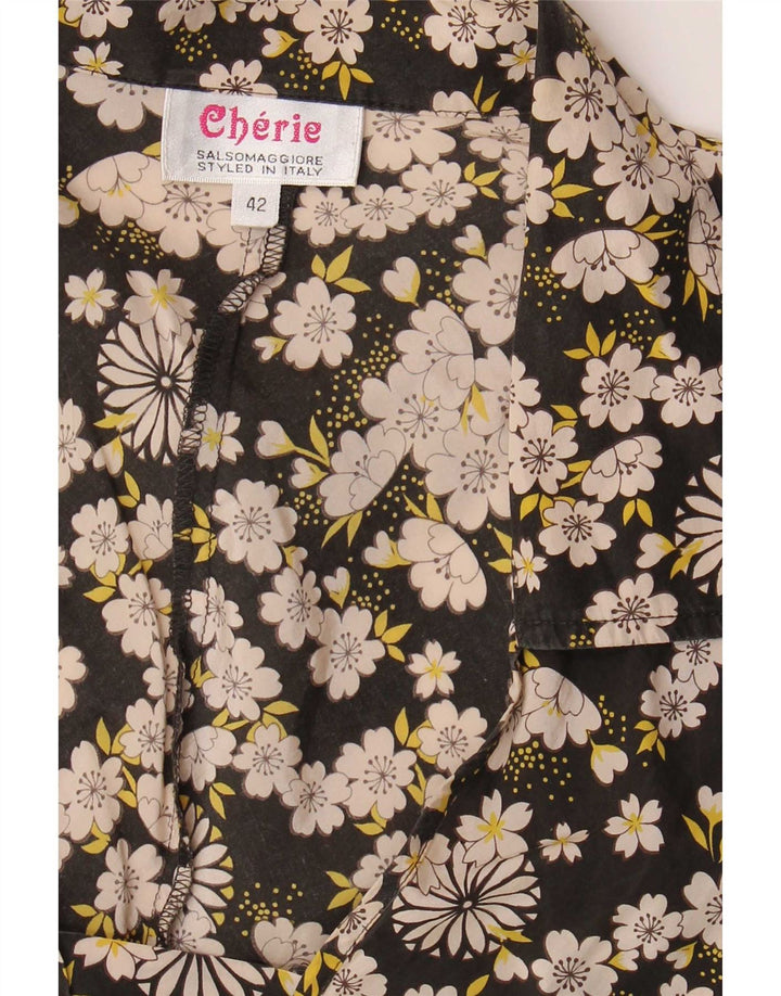 cherie Chemisier Femme Top IT 42 Medium Noir Floral