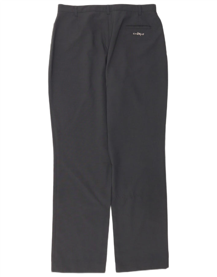 Chervo Pantalon décontracté droit femme W30 L32 Noir Polyester