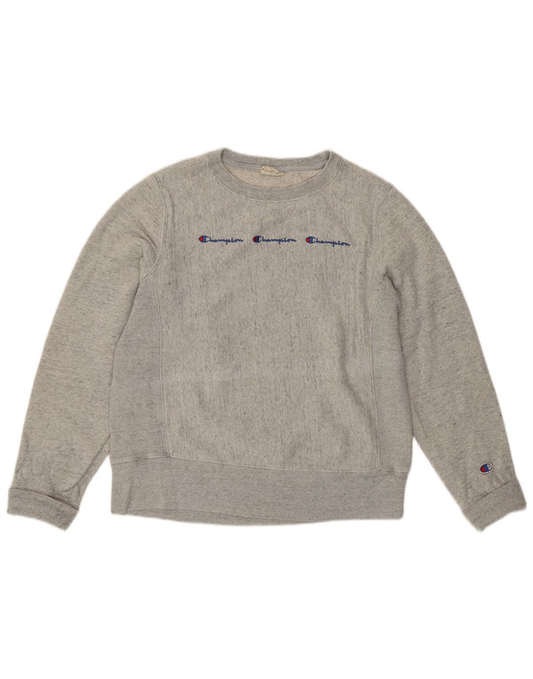 Champion Sweat-shirt graphique pour femme UK 10 Small Gris Coton