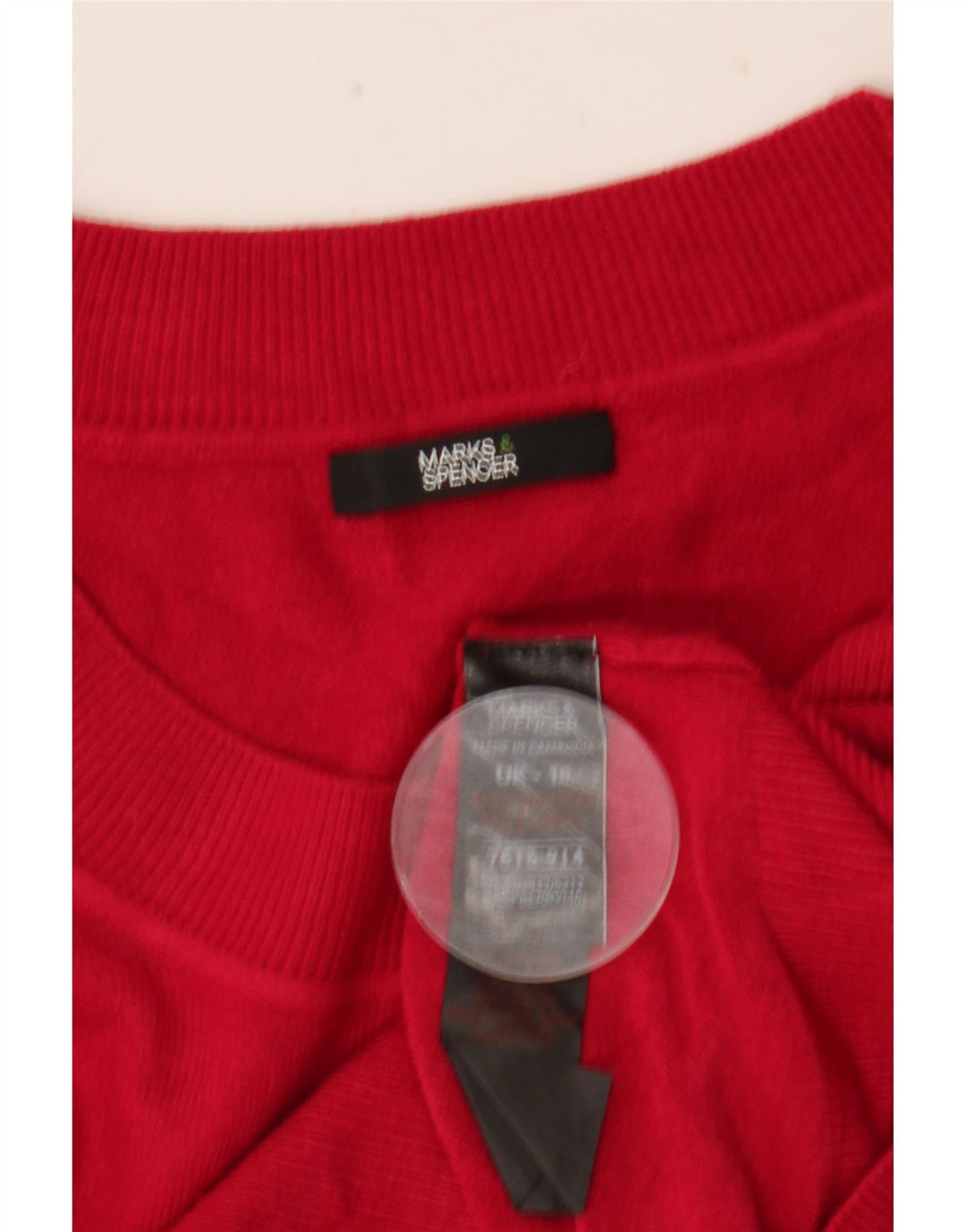 MARKS & SPENCER Pull cardigan court pour femme UK 10 Petit acrylique rose