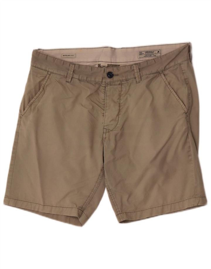 Jack & Jones Short Chino Coupe Regular Homme Large W36 Gris Coton