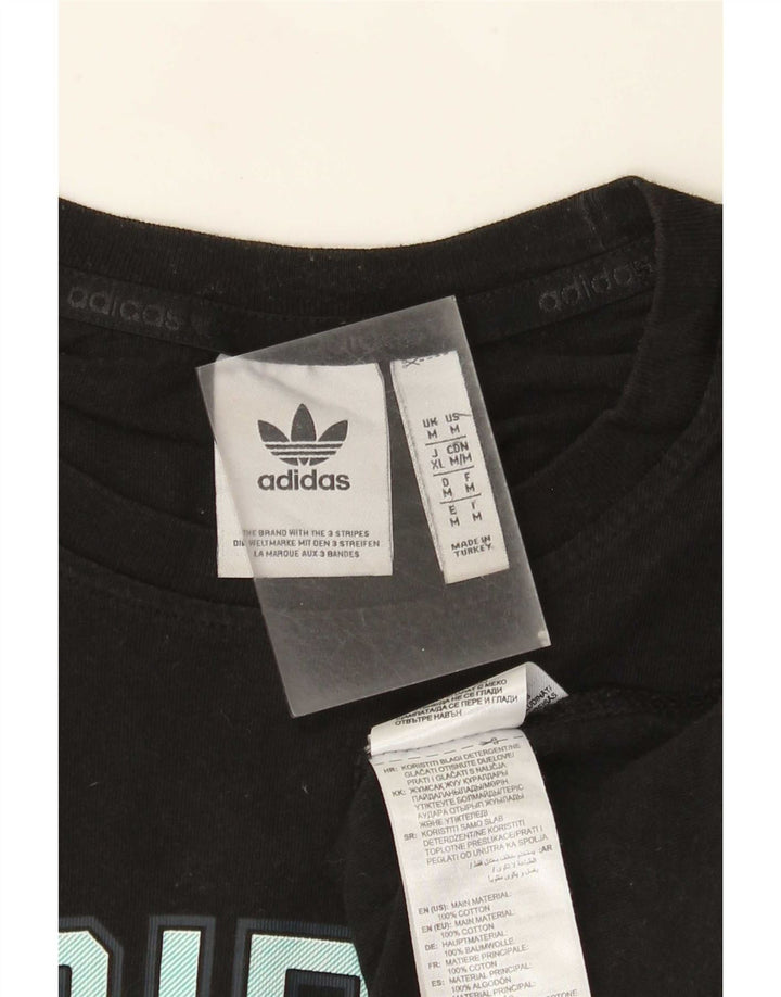 Adidas T-shirt graphique pour homme en coton noir moyen