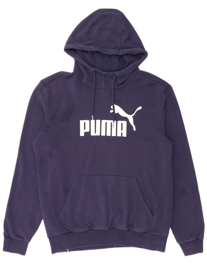 PUMA Sweat à Capuche Graphique Homme Bleu Marine Moyen Coton
