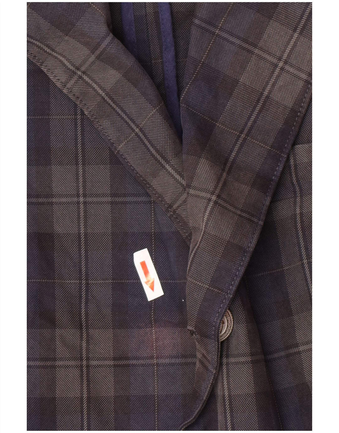 Jaggy Veste Blazer 3 Boutons Homme IT 48 Bleu Marine Moyen à Carreaux Coton