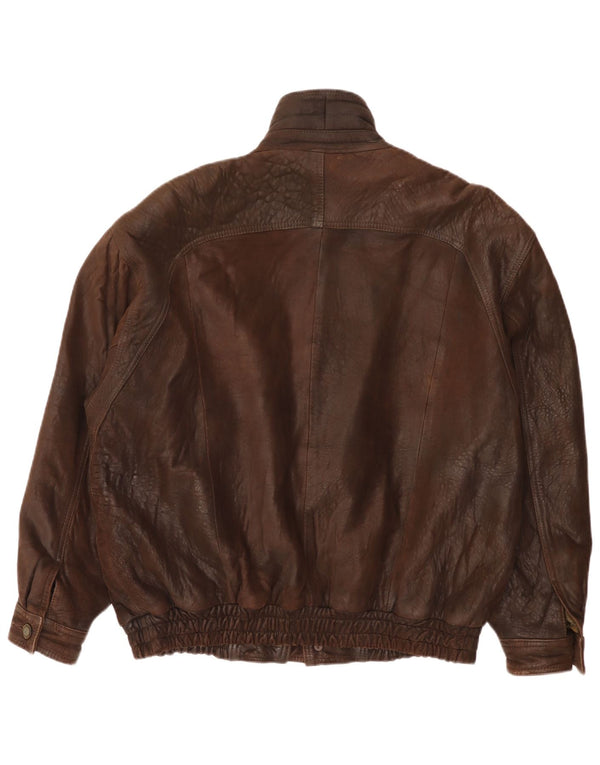veste en cuir homme vintage IT 52 XL Marron