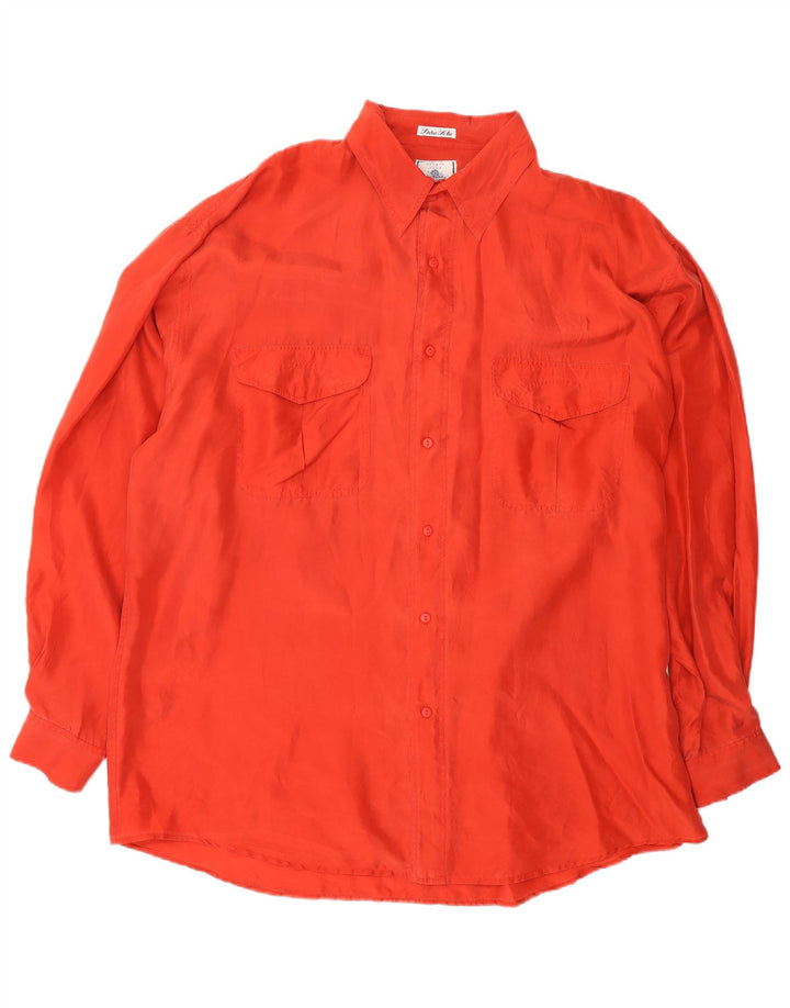 Brugi Chemise Homme XL Rouge Soie