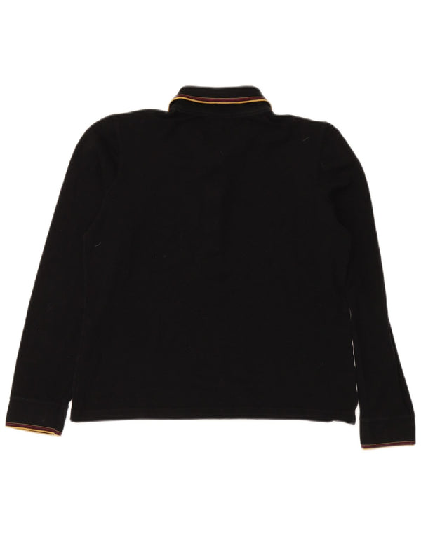 Lacoste Polo à manches longues pour femme Taille 42 Grand coton noir