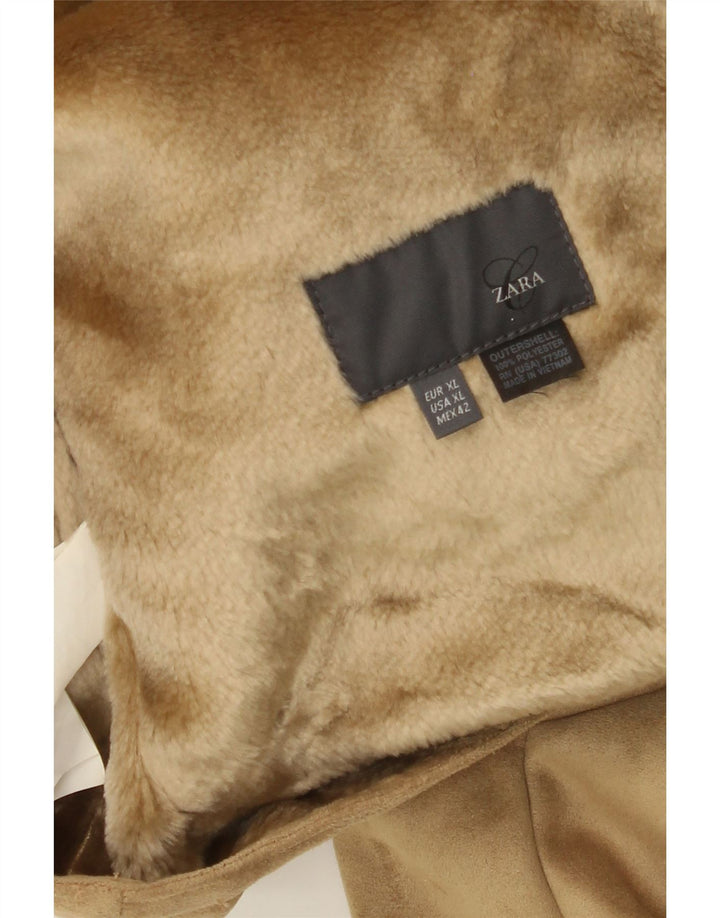 Zara Veste Sherpa Homme UK 42 XL Beige Polyester