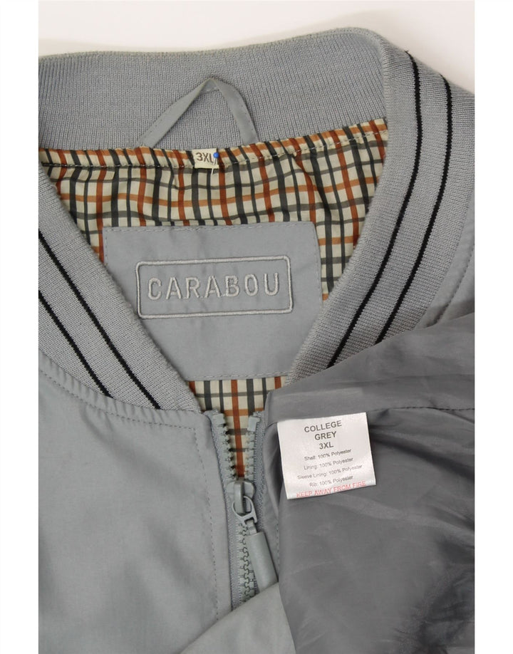 CARABOU Veste Bomber Homme UK 46 3XL Gris Polyester