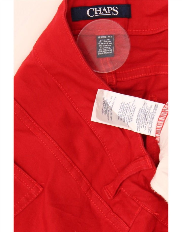 CHAPS Bermuda Femme US 18 2XL W38 Coton Rouge