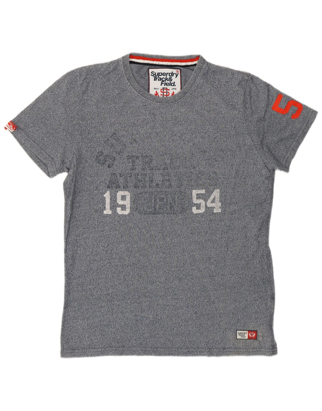 Superdry T-Shirt Graphique Homme Gris Moyen Coton