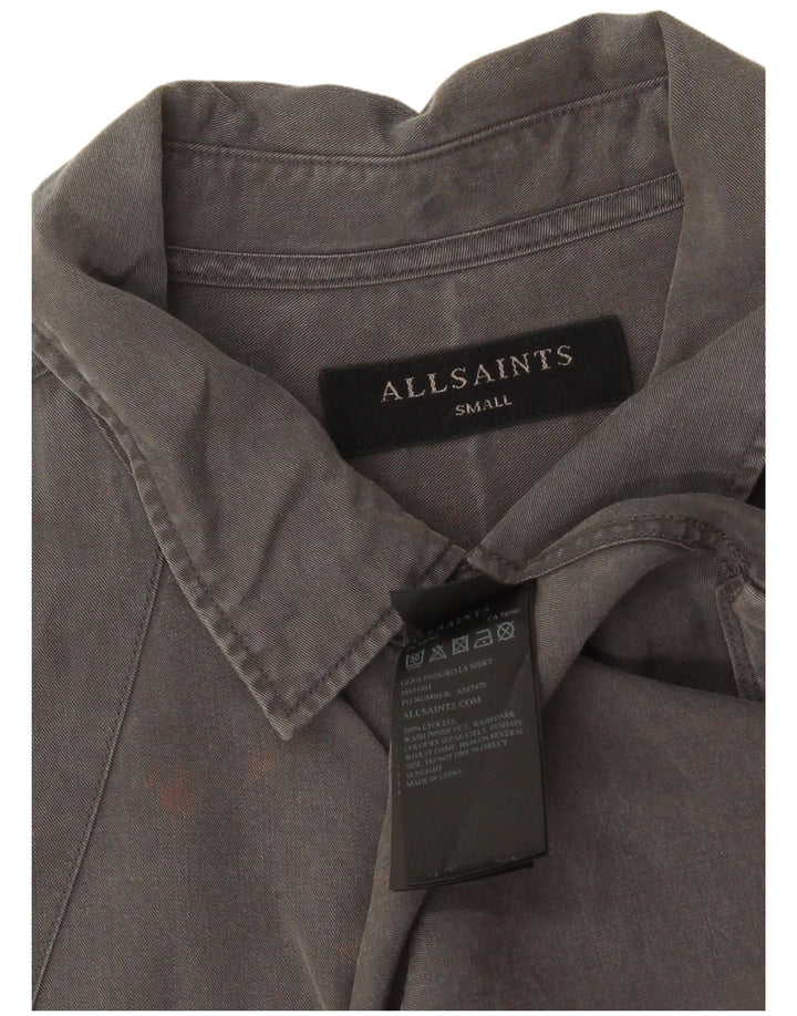 All Saints Chemise Homme Petit Gris Lyocell