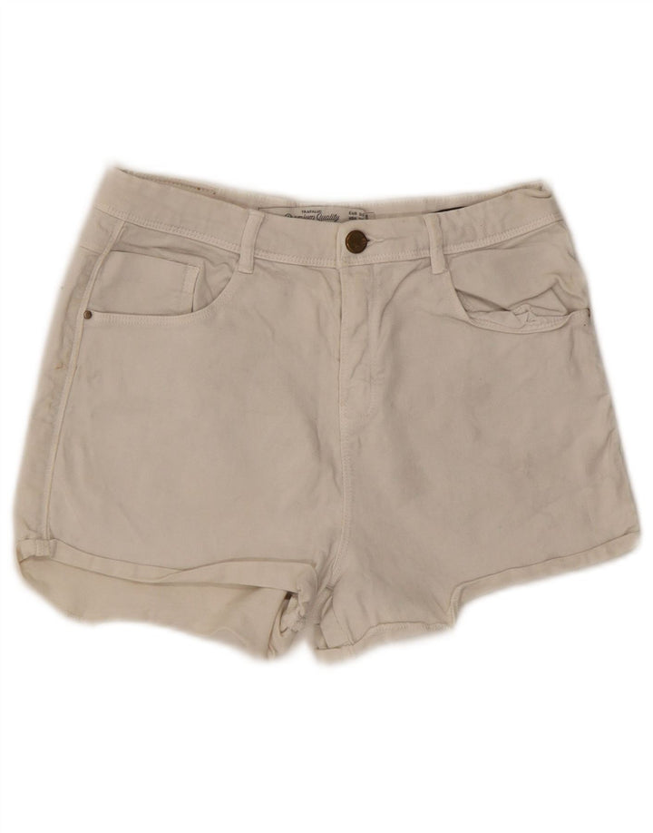 Zara Short en jean Trafaluc pour femme EU 38 Small W28 Blanc