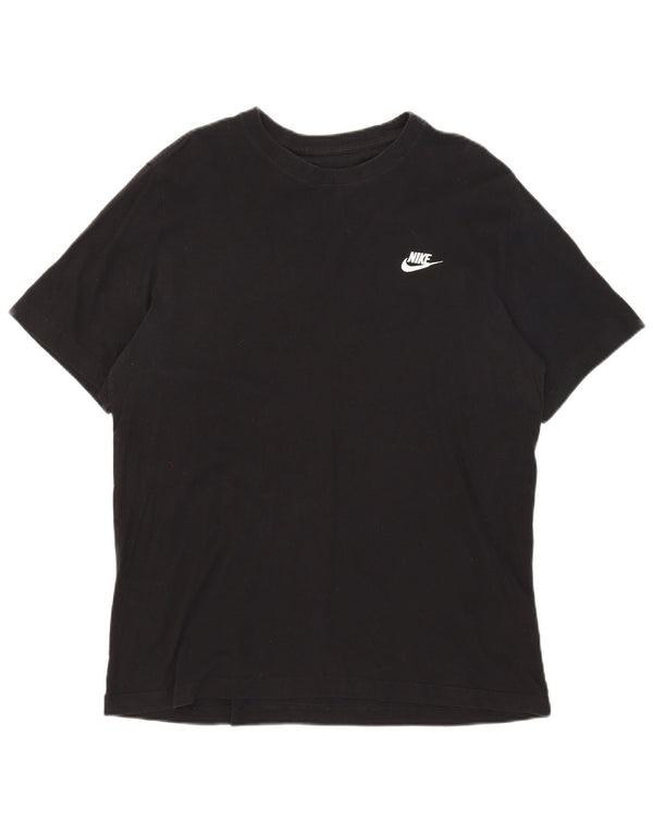 Nike Womens T-Shirt Top UK 16 Grand Noir Coton