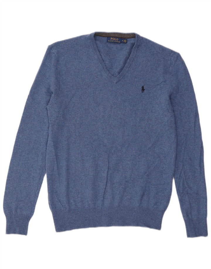 Polo Ralph Lauren Pull col V Homme Bleu Moyen Laine