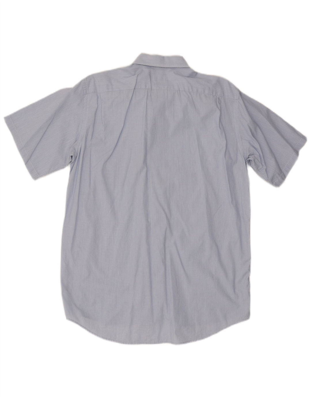 Lacoste Chemise à manches courtes pour hommes Taille 39 Coton à fines rayures bleu moyen