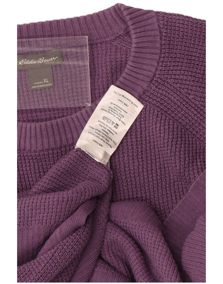 EDDIE BAUER Pull surdimensionné à col rond pour femme UK 18 XL Violet