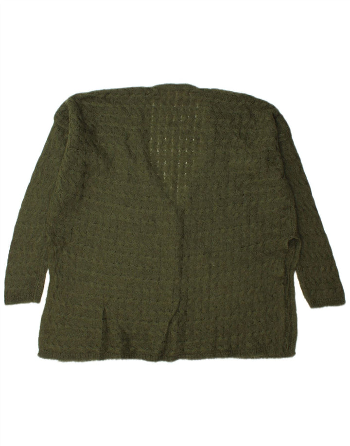Zara Cardigan surdimensionné pour femme UK 14 Vert moyen