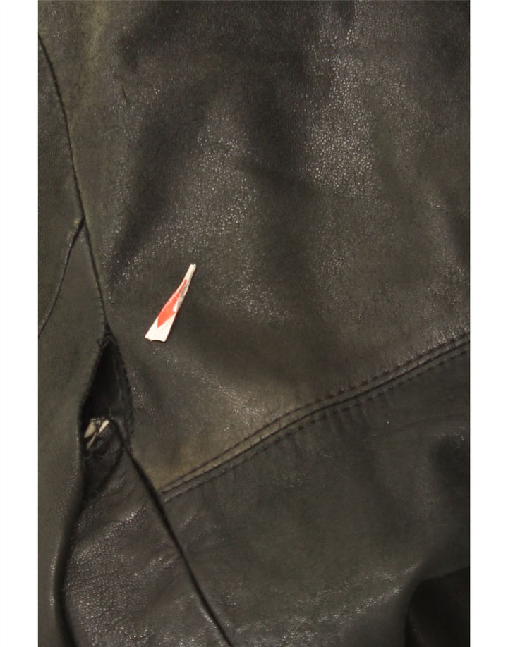 veste en cuir homme vintage UK 38 Noir Moyen