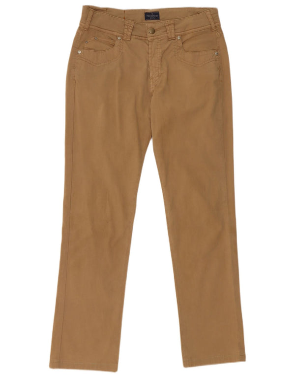 Trussardi Pantalon décontracté droit W29 L30 Beige Coton