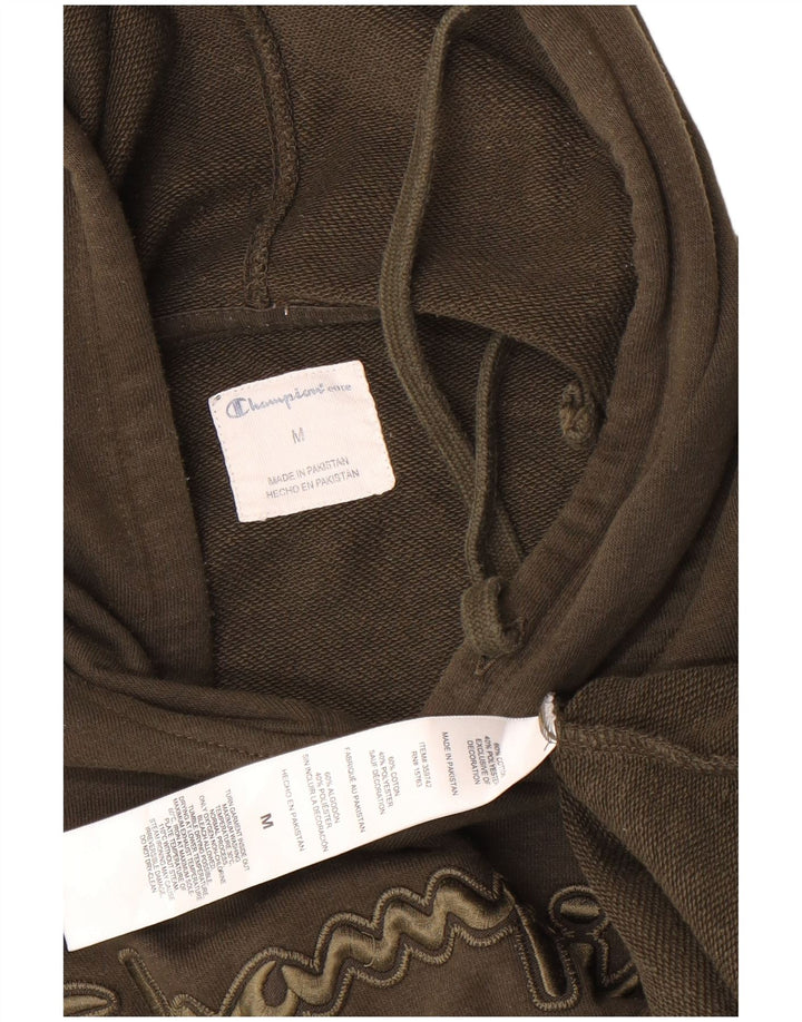 Champion Pull à Capuche Graphique Homme Kaki Moyen Coton