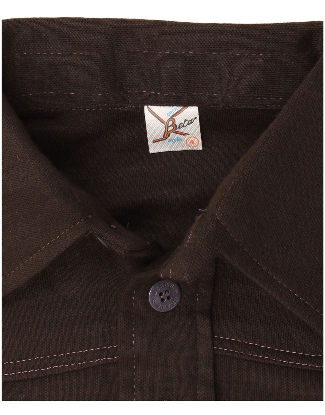 BETA Polo à manches longues pour homme Petit marron