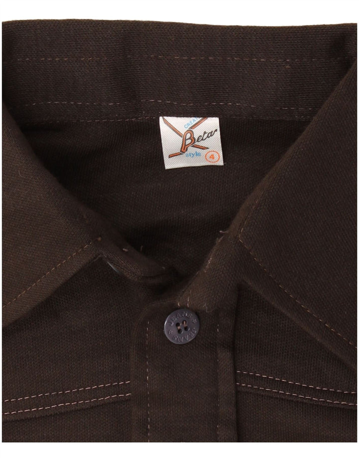 BETA Polo à manches longues pour homme Petit marron