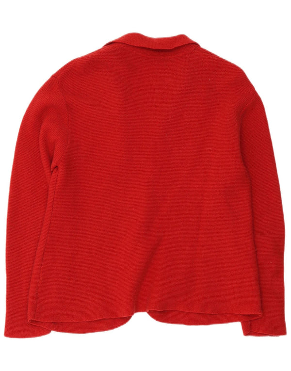 Dolomite Womens Cardigan Sweater UK 16 Grande laine rouge