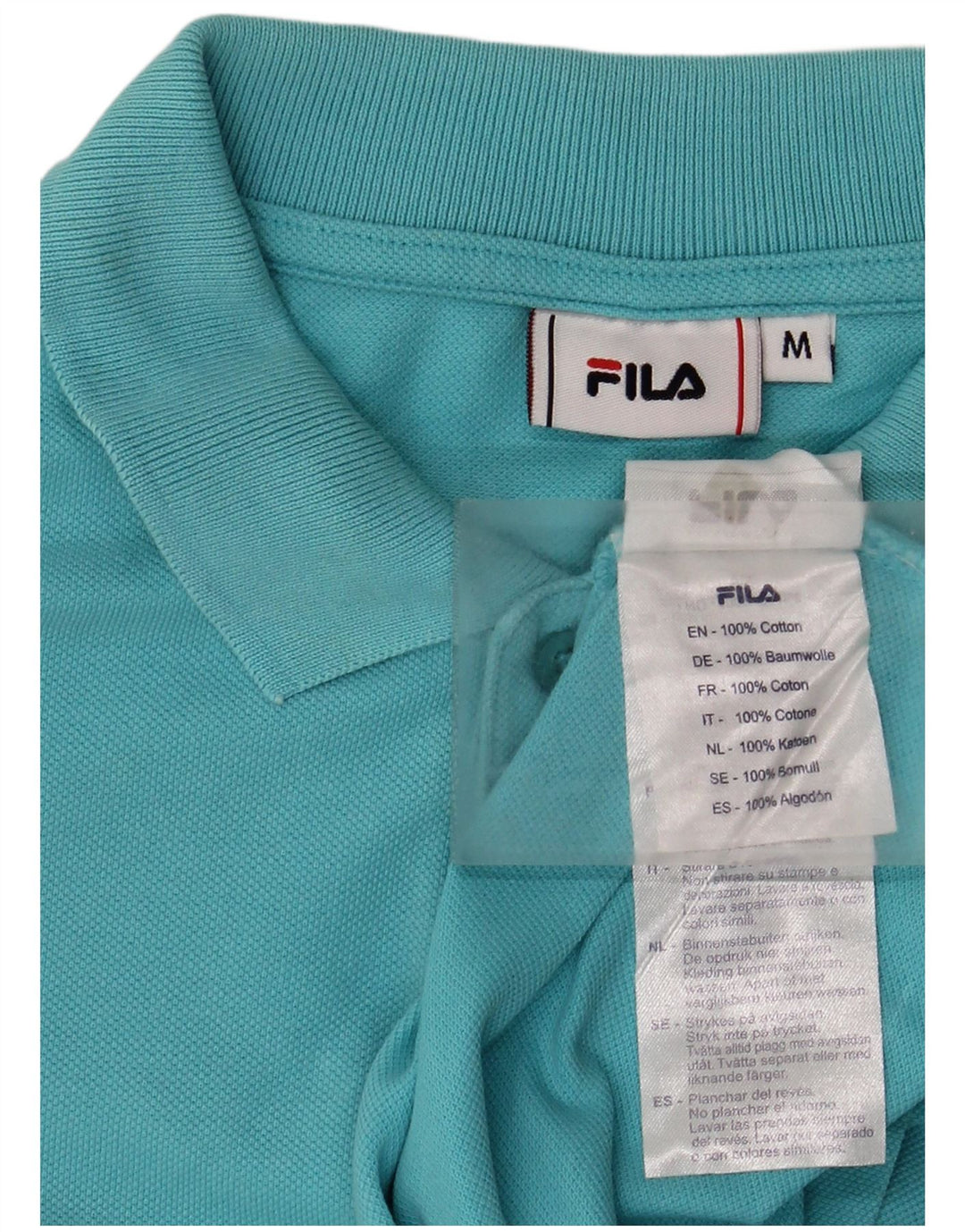 Fila Polo Homme Bleu Moyen Coton