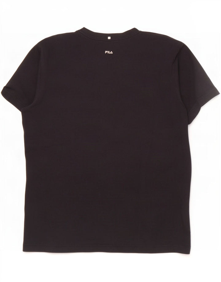 Fila T-Shirt Graphique Homme Noir Moyen Coton