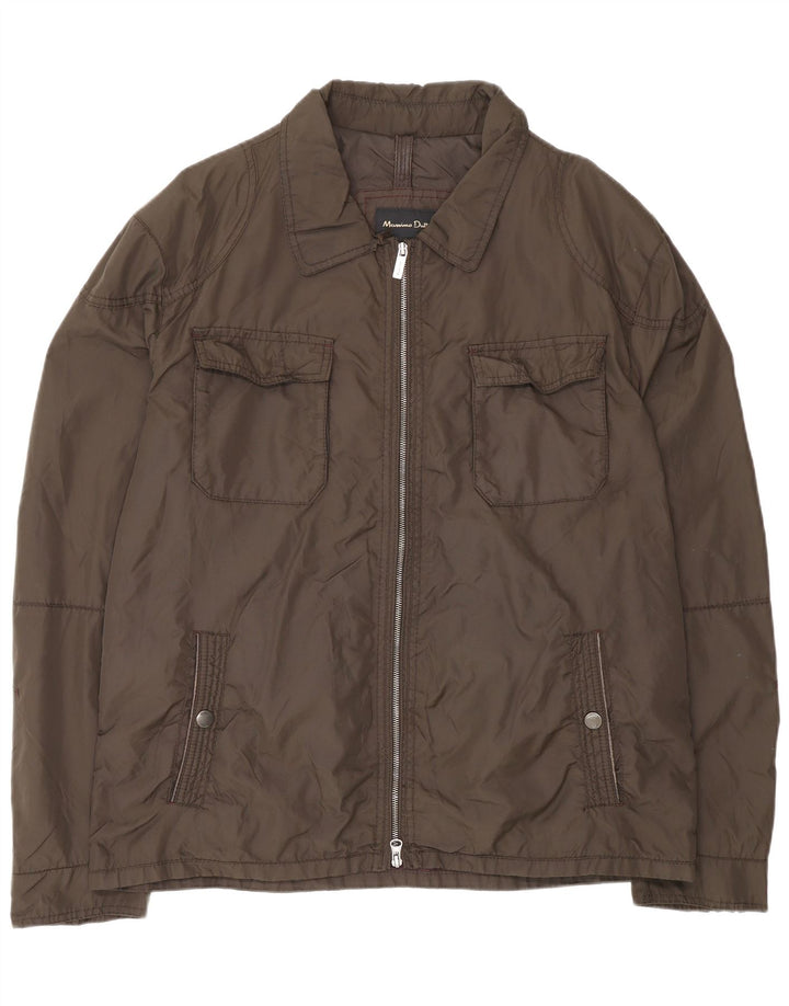 Massimo Dutti Veste utilitaire pour homme UK 44 2XL Marron Nylon