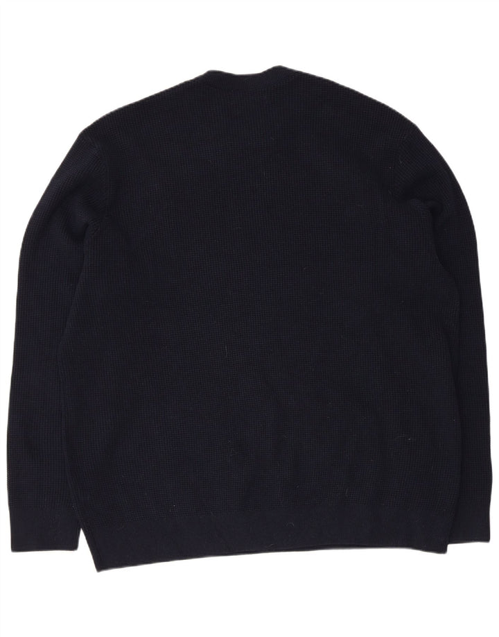 Marks & Spencer Pull à col rond pour homme 3XL Bleu marine Polyester