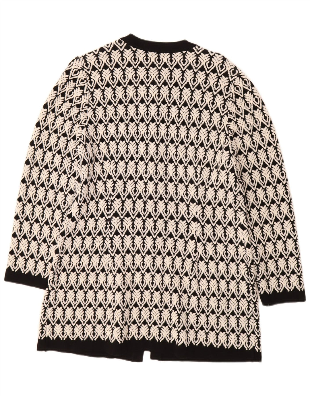 STIZZOLI Femme Cardigan Long Pull IT 46 Grand Blanc Géométrique
