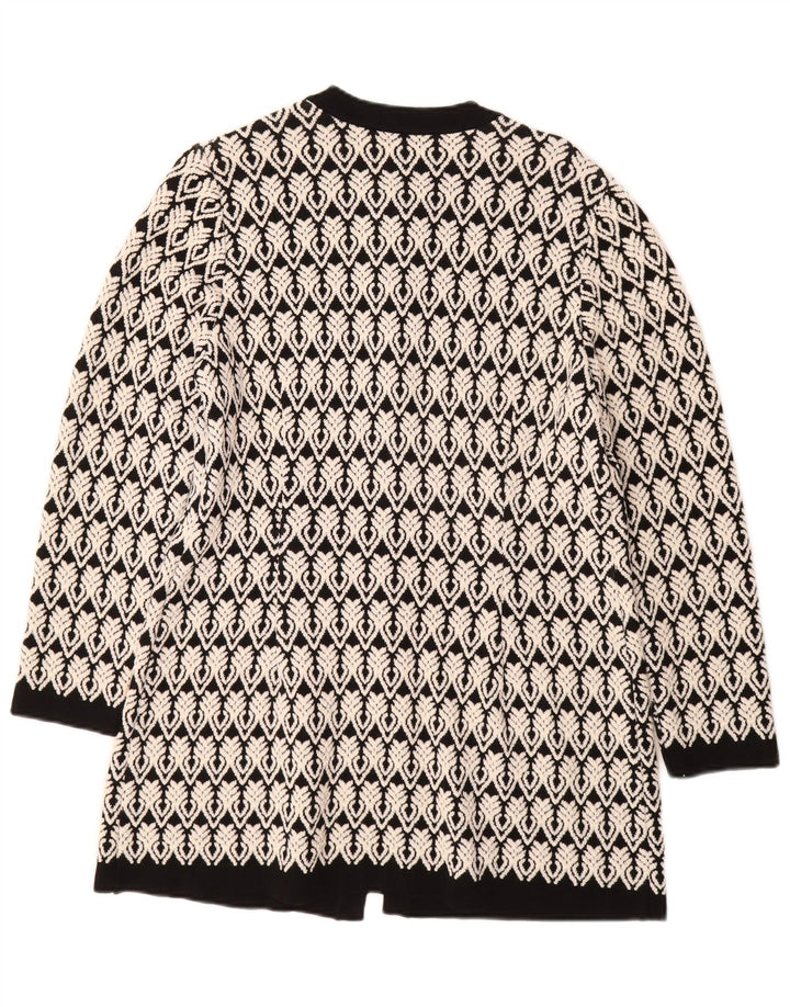 STIZZOLI Femme Cardigan Long Pull IT 46 Grand Blanc Géométrique
