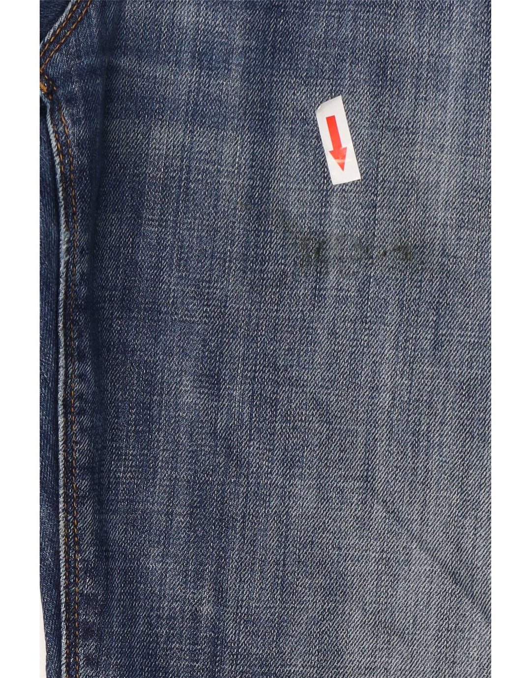 Tommy Hilfiger Jean droit vieilli pour homme W32 L32 en coton bleu