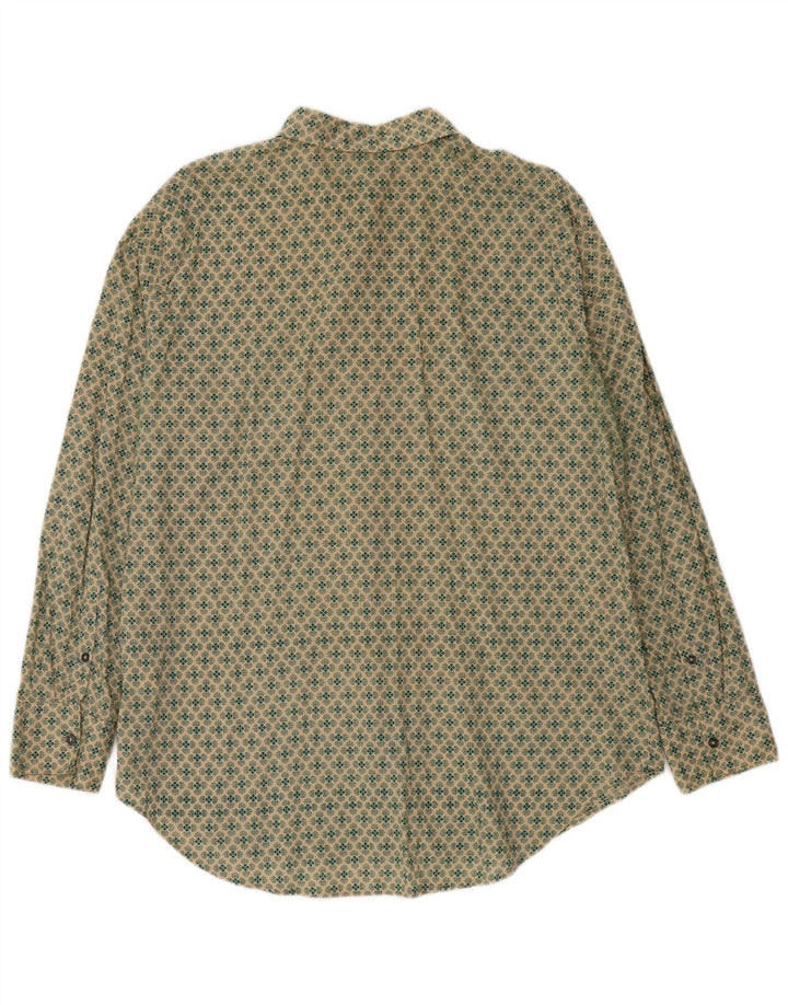 BENETTON Chemise Homme Large Vert Floral Coton