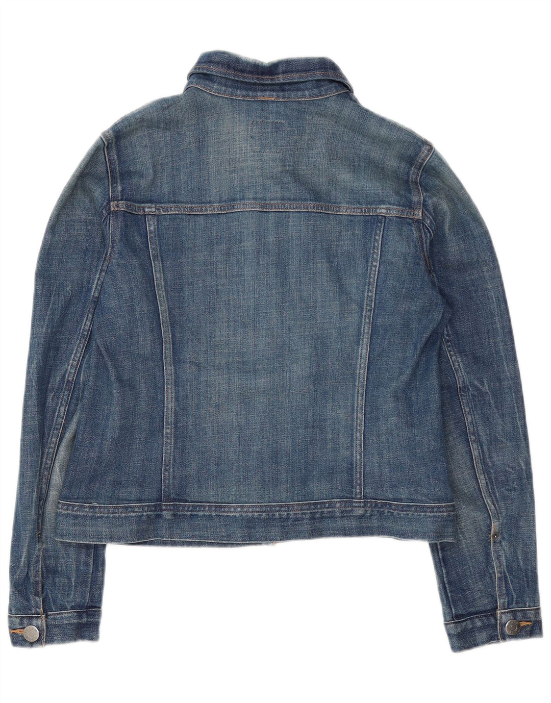 J. CREW Veste en jean courte pour femme UK 10 Petit coton bleu